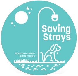 Logo for Saving Strays Charity. are all working to the same goal of helping the dogs in need, our companion animals, that we share this earth with. Saving Strays UK aim to advance animal welfare for the benefit of the public to relieve the suffering of animals in need of care and attention and, in particular, to provide & maintain a rescue and rehoming service for the reception, care and treatment of stray dogs in the UK, Bosnia-Herzegovina and such other European Countries.